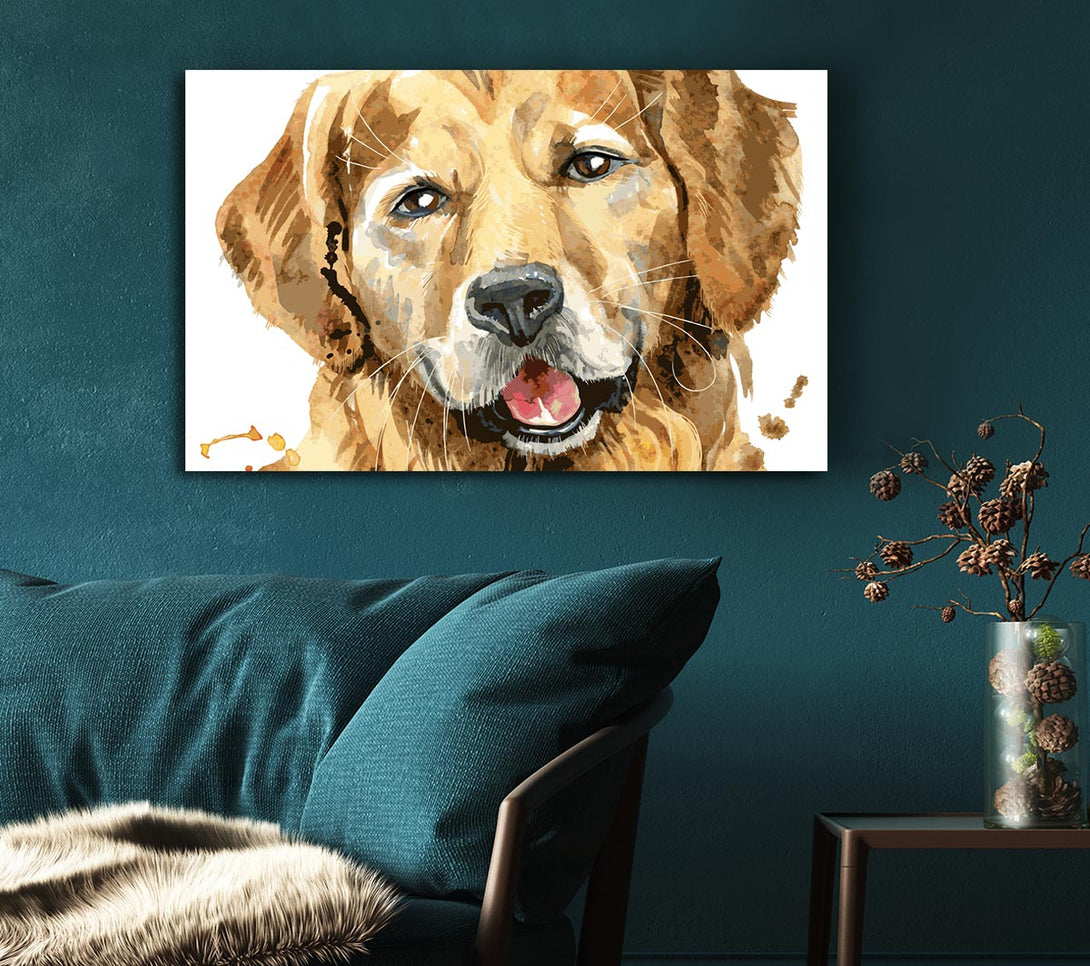 Picture of Labrador Happiness Canvas Print Wall Art