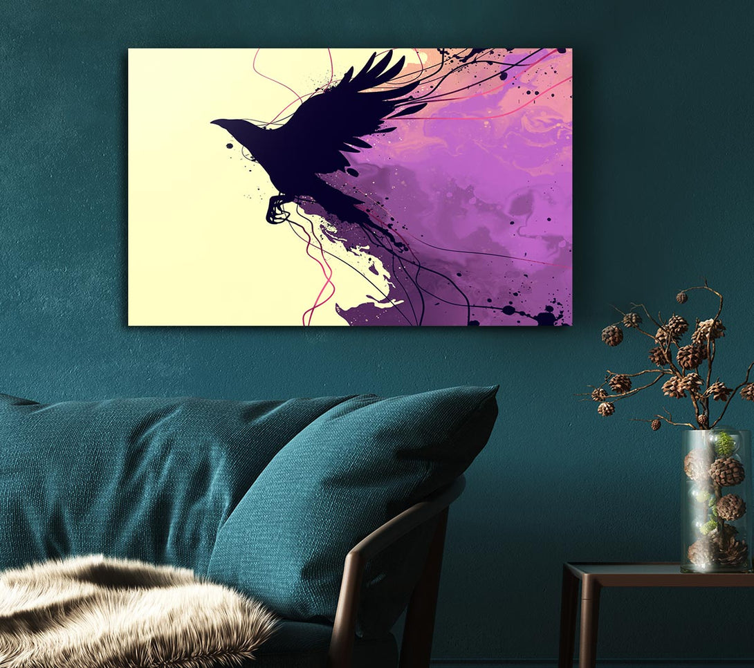 Picture of Blackbird Breaking The Boundries Canvas Print Wall Art