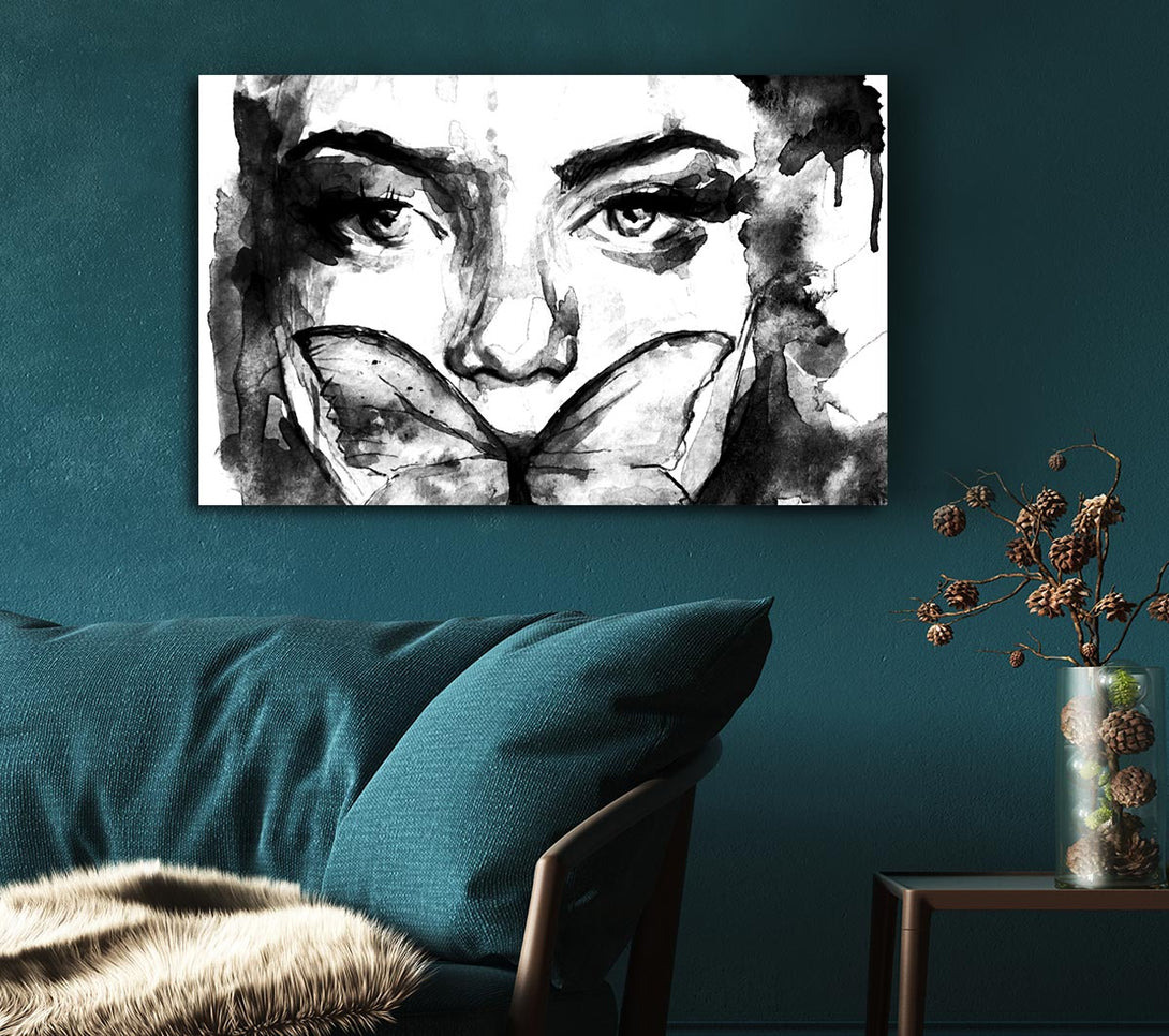 Picture of The Butterfly Mouth Canvas Print Wall Art