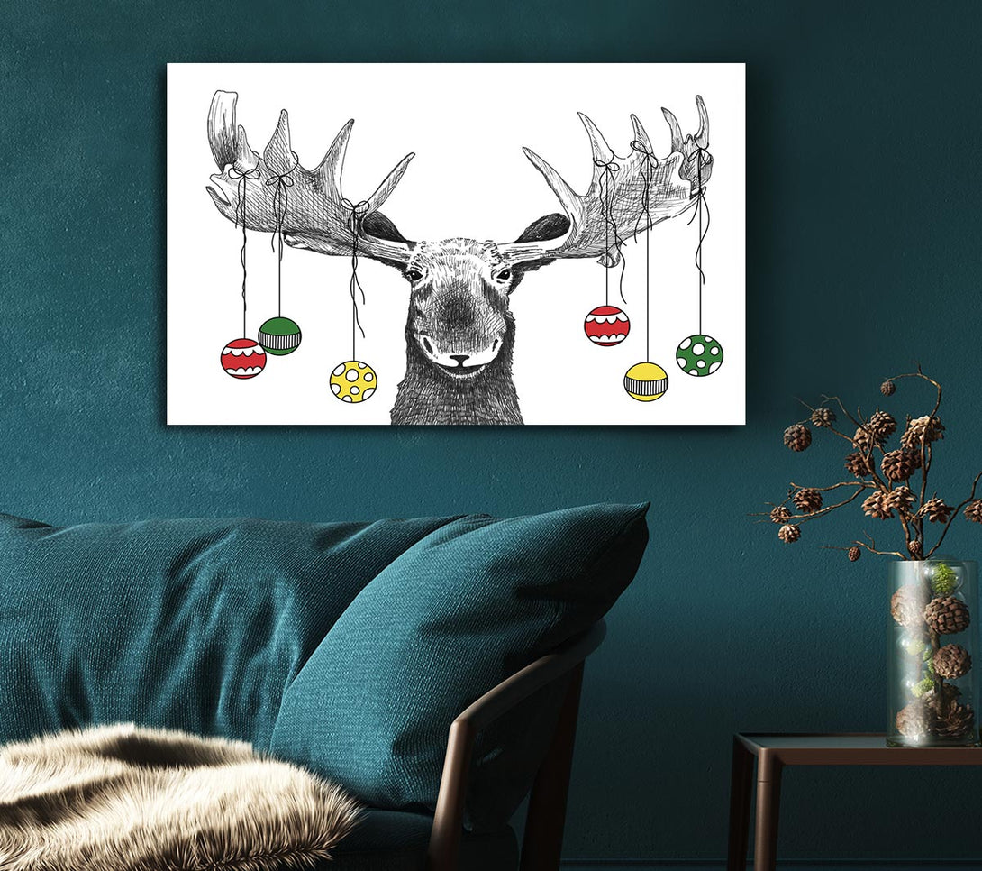 Picture of The Moosey Christmas Canvas Print Wall Art