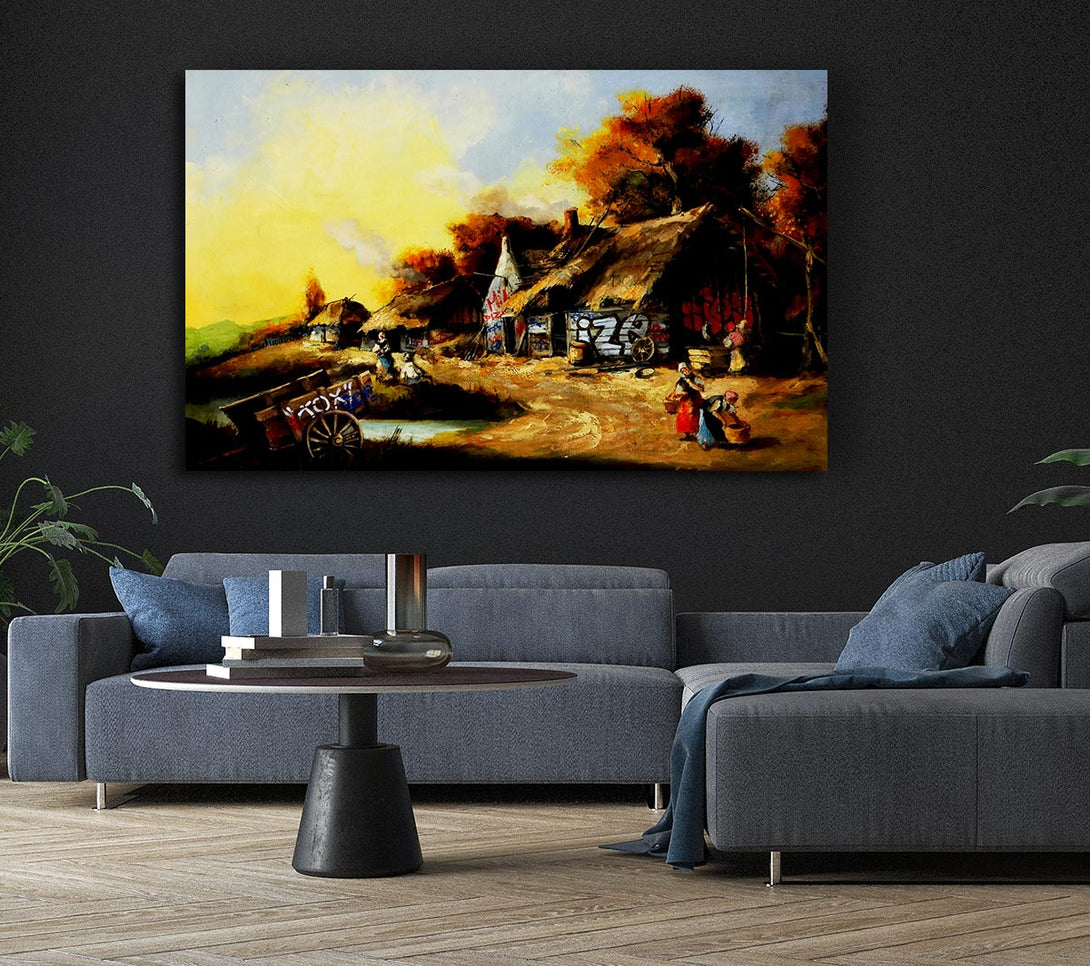 Picture of Countryside Graffiti Canvas Print Wall Art