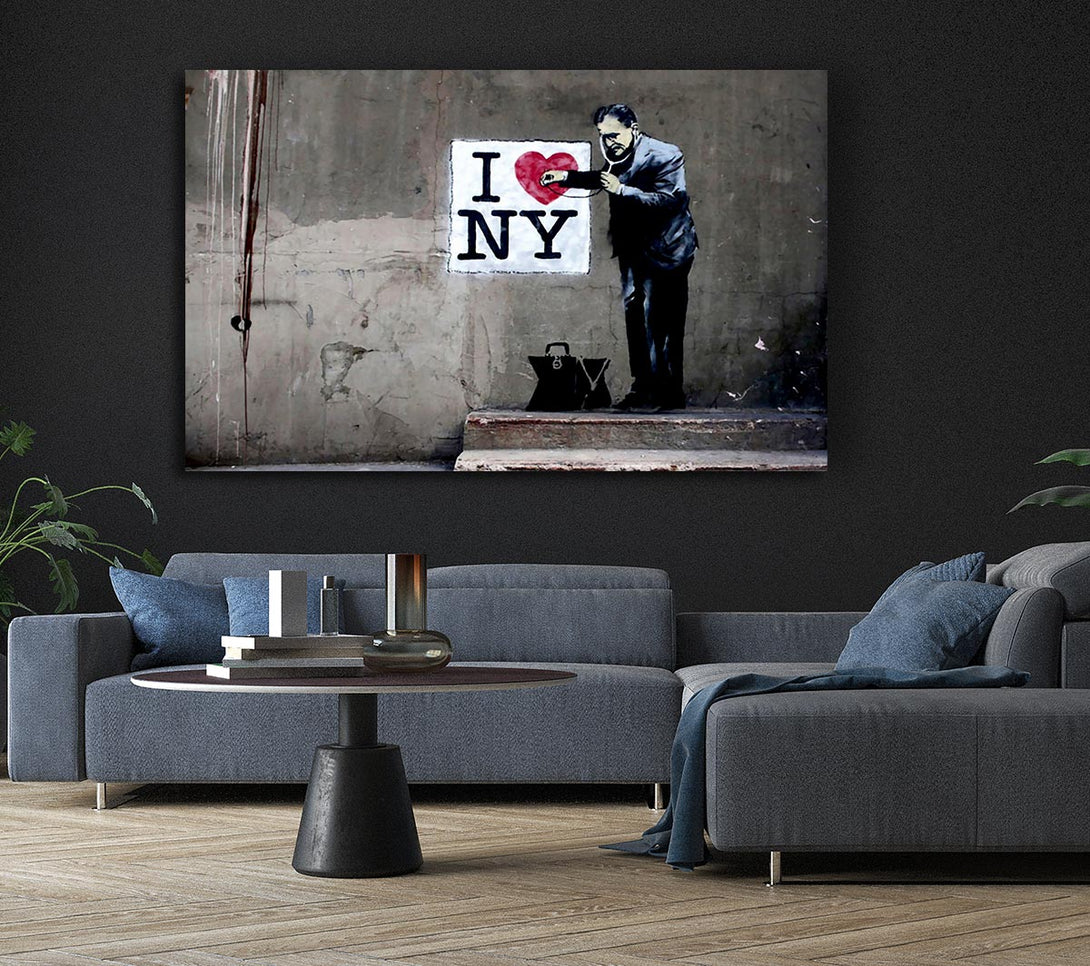 Picture of Heart Beat Of New York Canvas Print Wall Art