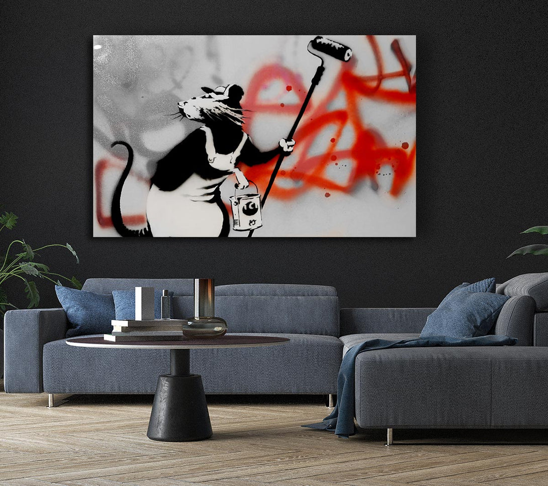 Picture of Graffiti Rat Removal Canvas Print Wall Art