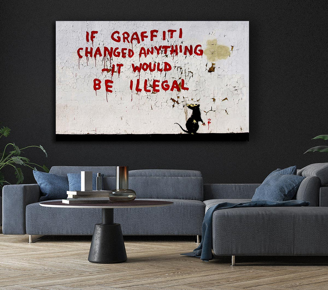 Picture of If Graffiti Changed Canvas Print Wall Art