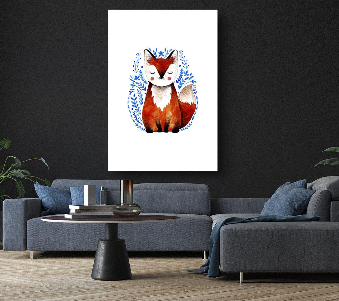 Picture of Sleeping Fox Canvas Print Wall Art