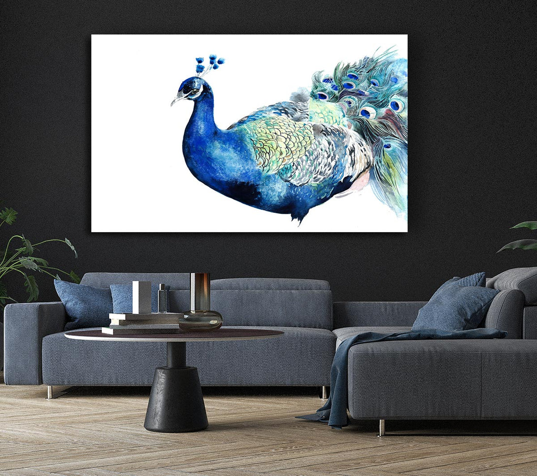 Picture of Peacock Blues Canvas Print Wall Art