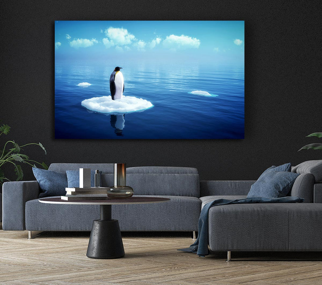 Picture of Penguin Drift Canvas Print Wall Art