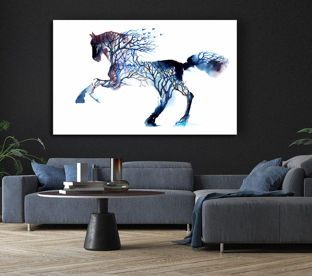 Picture of Horse Branches Canvas Print Wall Art