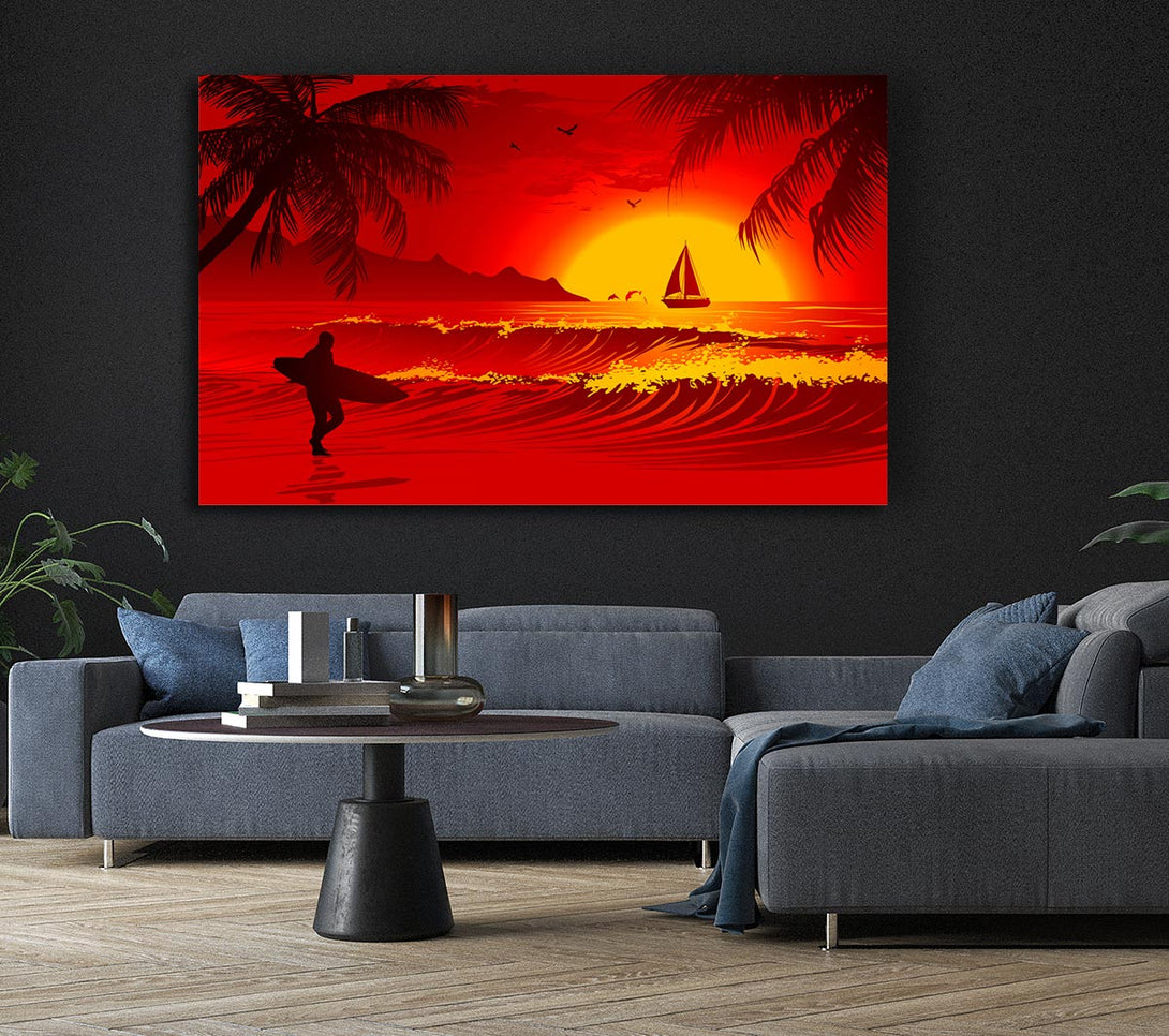 Picture of Surfers Dream Canvas Print Wall Art