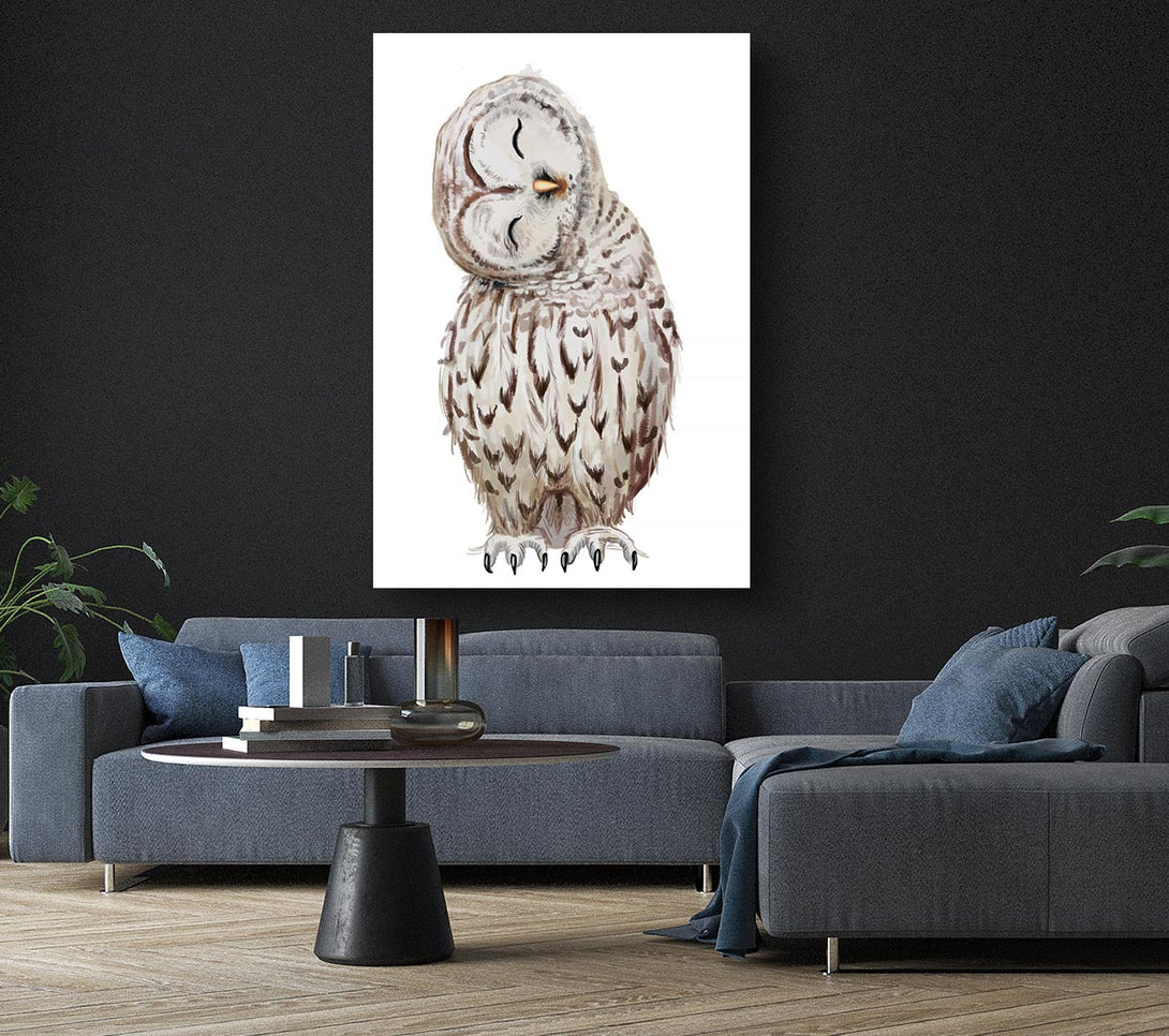 Picture of Owl Feathers Canvas Print Wall Art