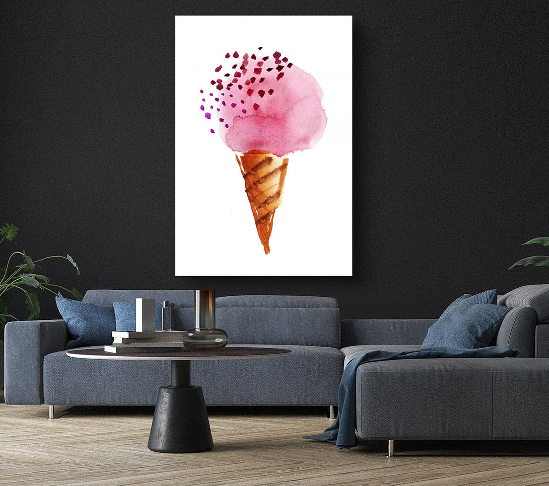 Picture of Strawberry Icecream Canvas Print Wall Art