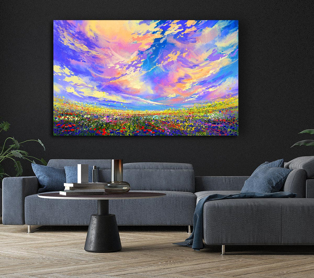 Picture of Rainbow Fields Canvas Print Wall Art