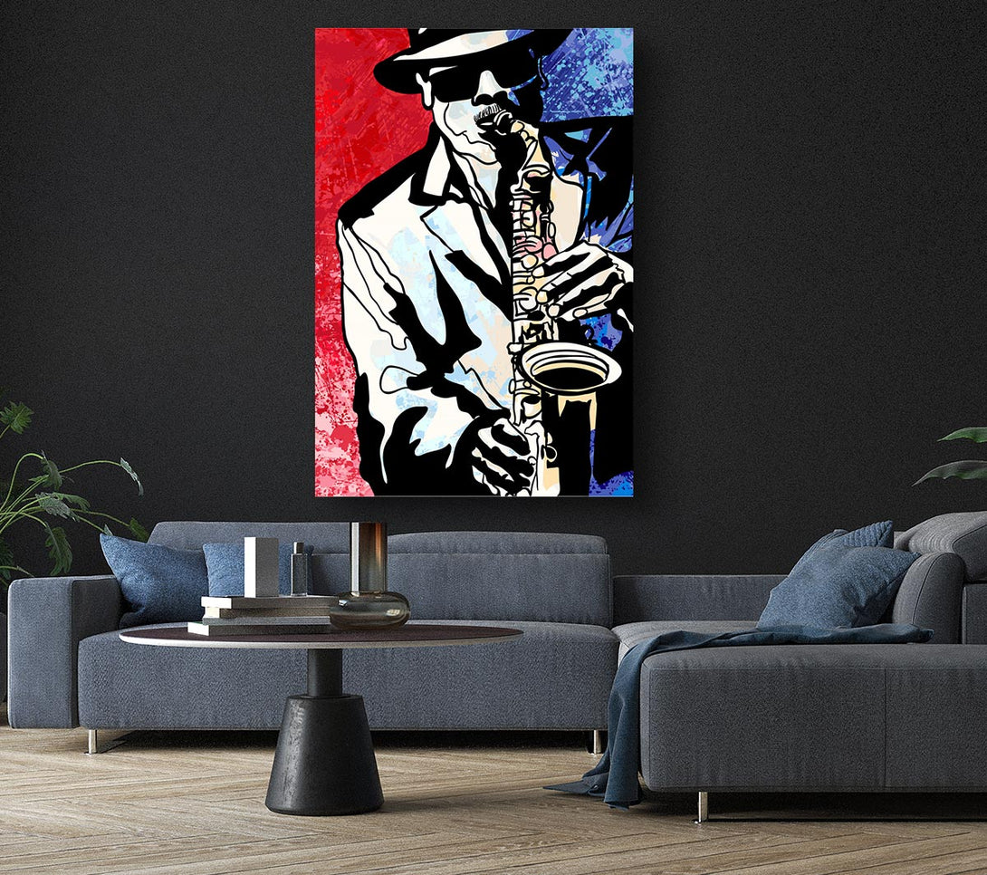 Picture of Saxaphone Blues Canvas Print Wall Art