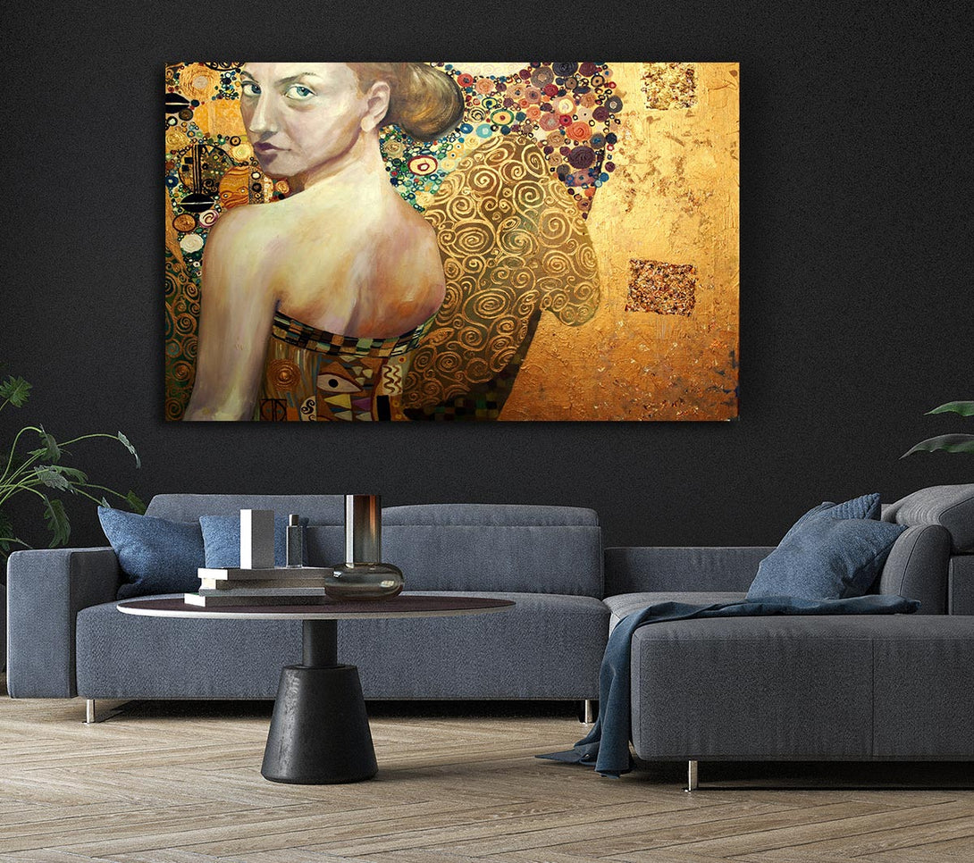 Picture of Klimt Golden Canvas Print Wall Art