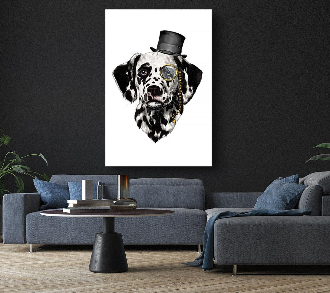 Picture of Clever Dalmation Dog Canvas Print Wall Art