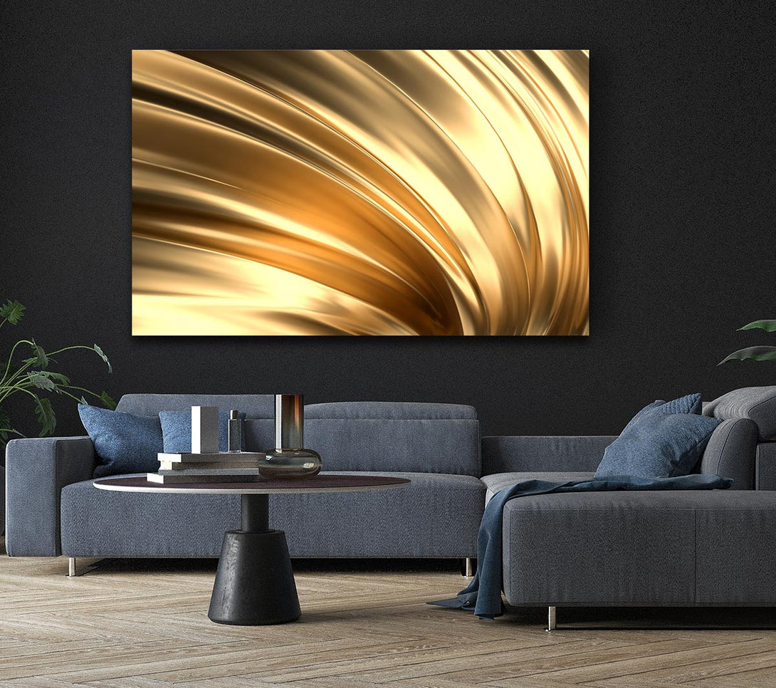 Picture of Gold textured fabric Canvas Print Wall Art