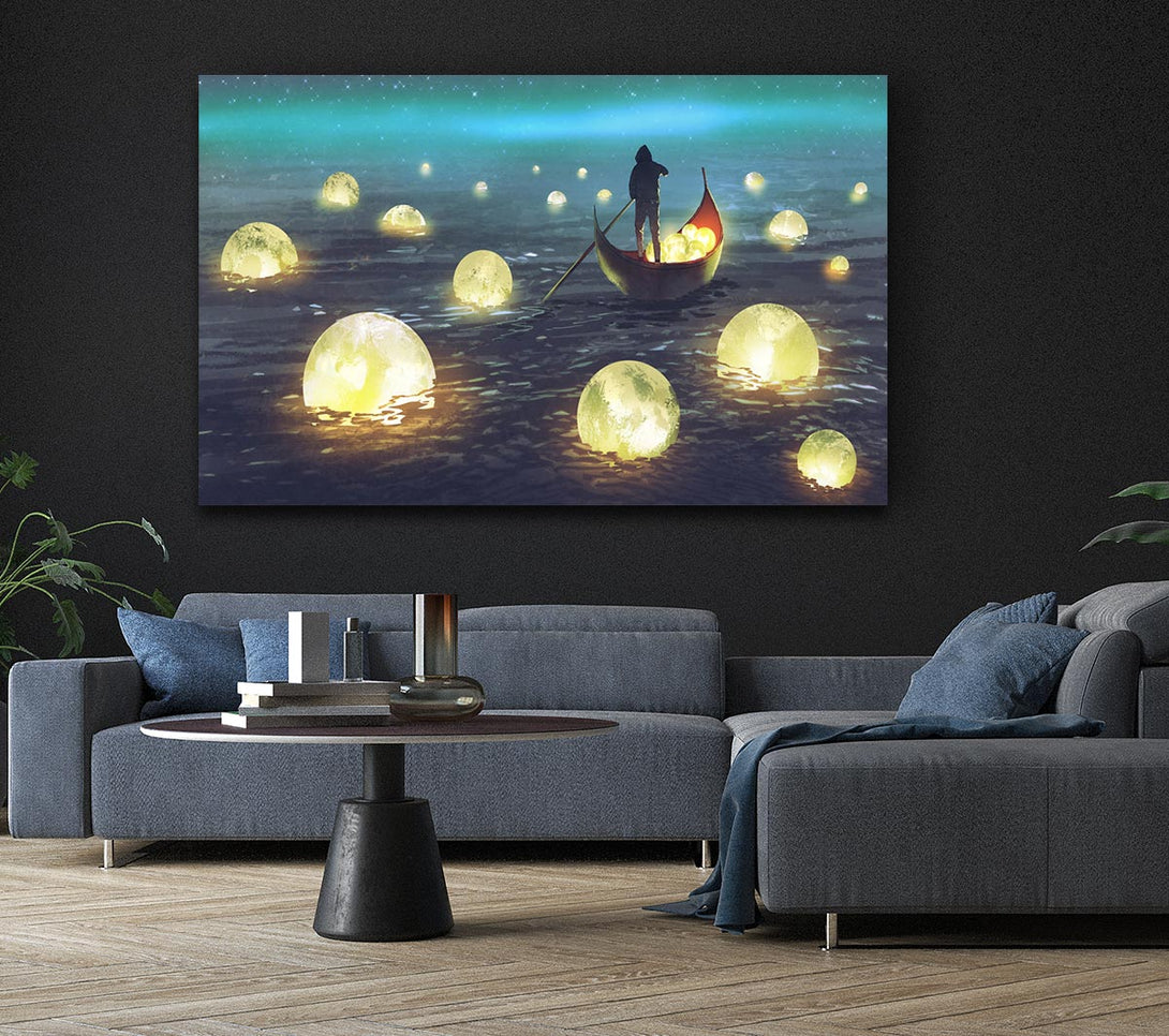 Picture of Fishing For Stars Canvas Print Wall Art