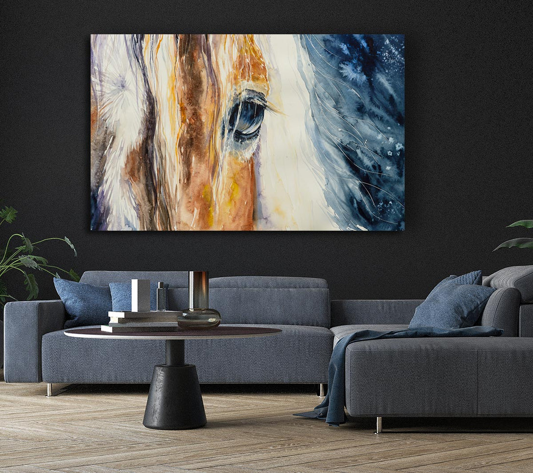 Picture of Deep Into Horses Eye Canvas Print Wall Art