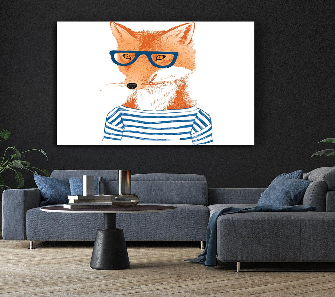 Picture of The Nerd Fox Canvas Print Wall Art