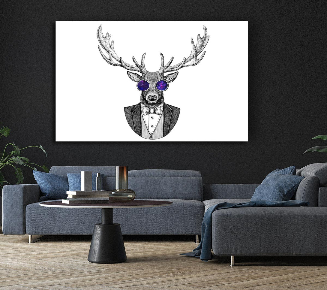 Picture of Glasses Deer Canvas Print Wall Art