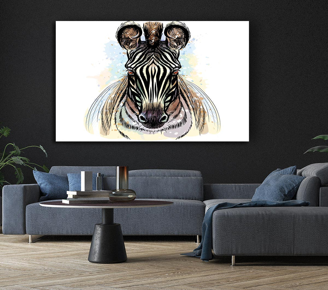 Picture of Stunning Zebra Head Canvas Print Wall Art