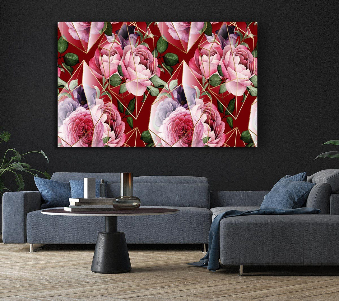 Picture of Triangulation Of Roses Canvas Print Wall Art