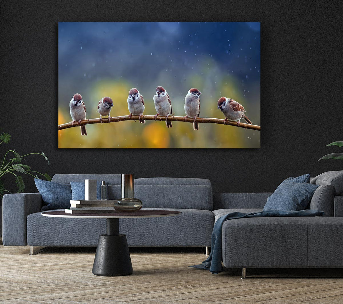 Picture of The Tits On A Branch Canvas Print Wall Art