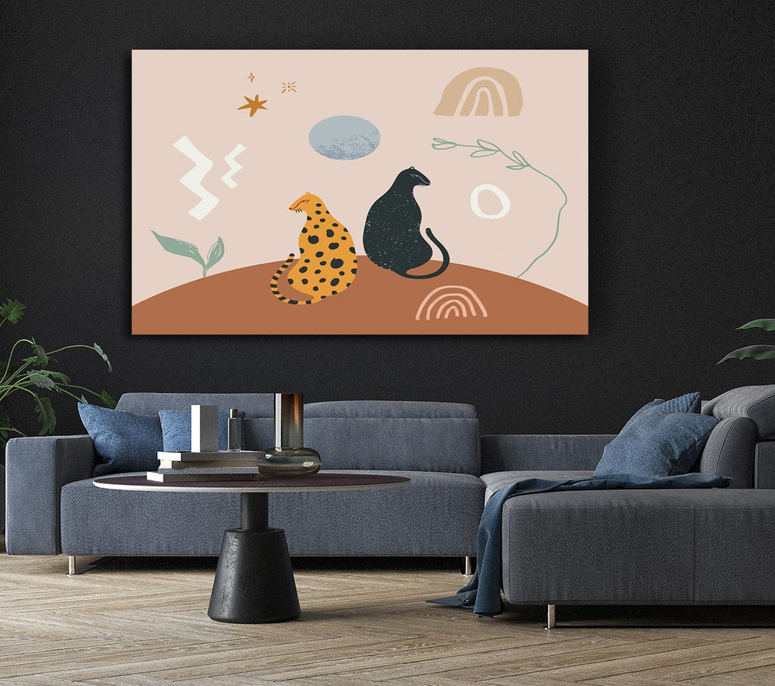 Picture of The Two Big Cats Canvas Print Wall Art