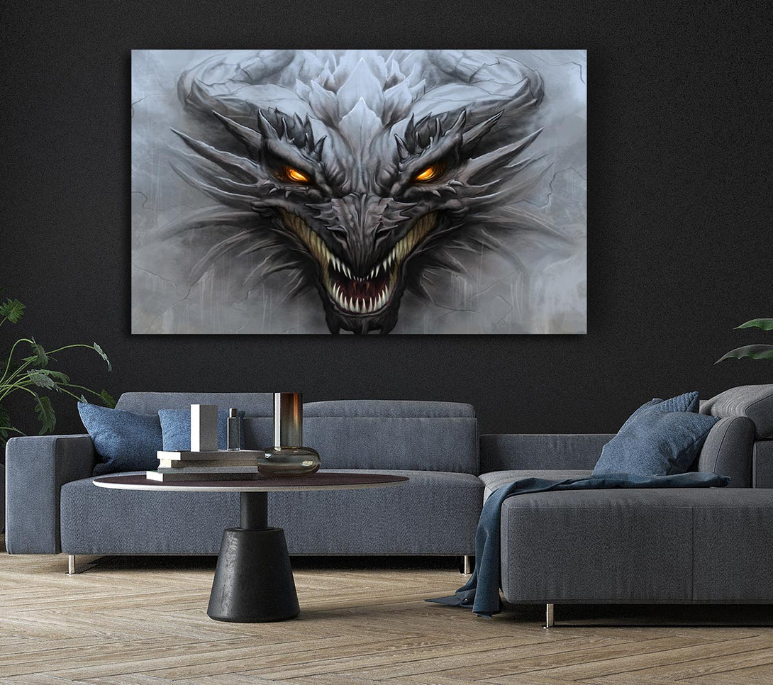 Picture of The Evil Dragon Face Canvas Print Wall Art