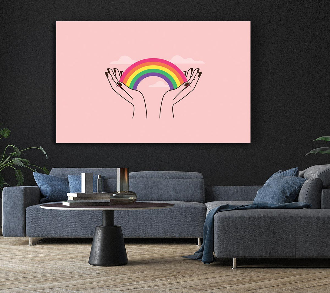 Picture of Rainbow In My Hands Canvas Print Wall Art