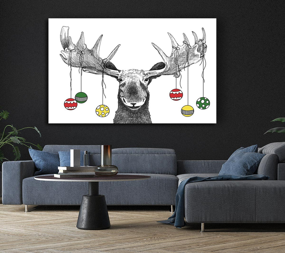 Picture of The Moosey Christmas Canvas Print Wall Art