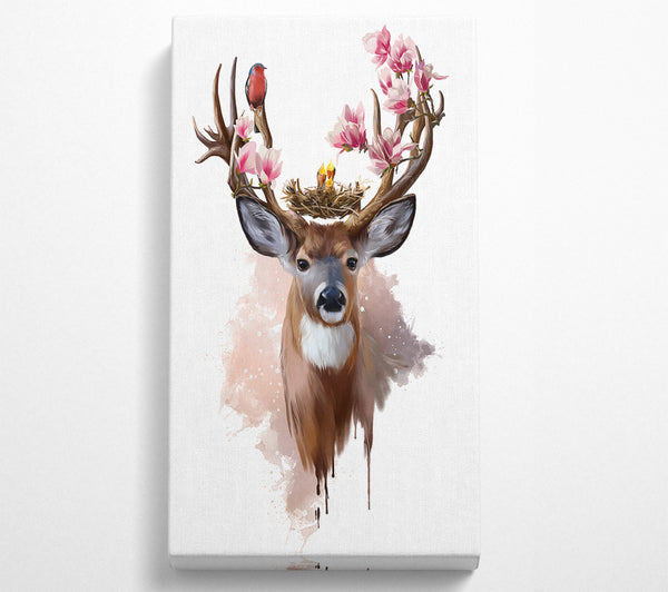 Flower Stag Birds