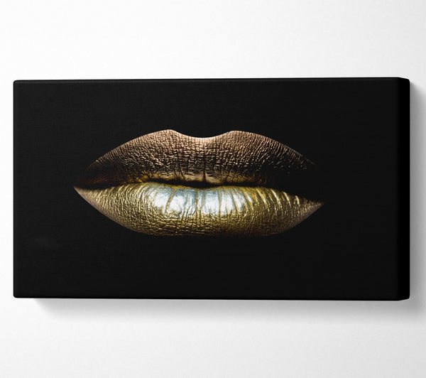 Gold Lips On Black