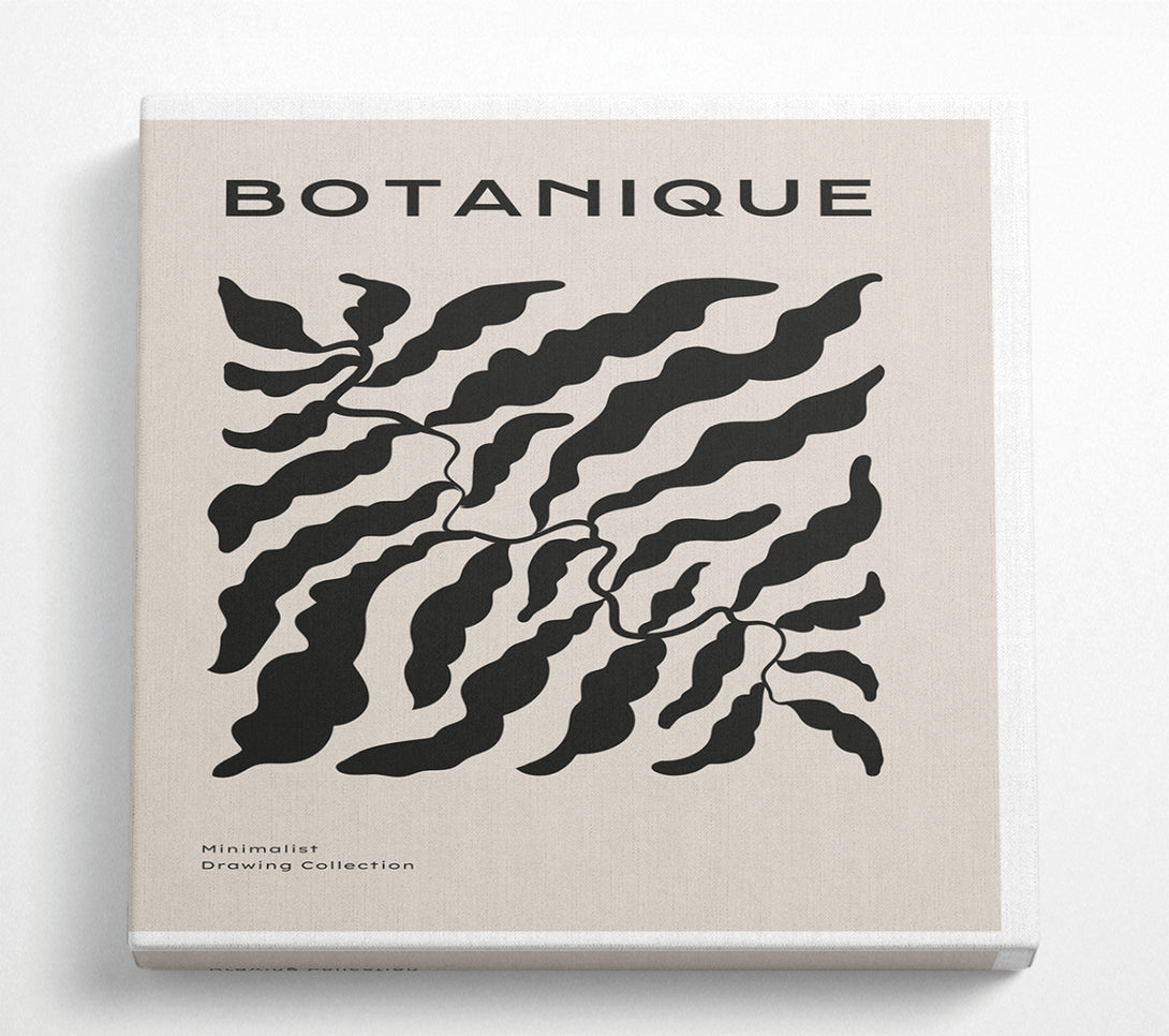 A Square Canvas Print Showing Botanique Bohemian Leaves Square Wall Art