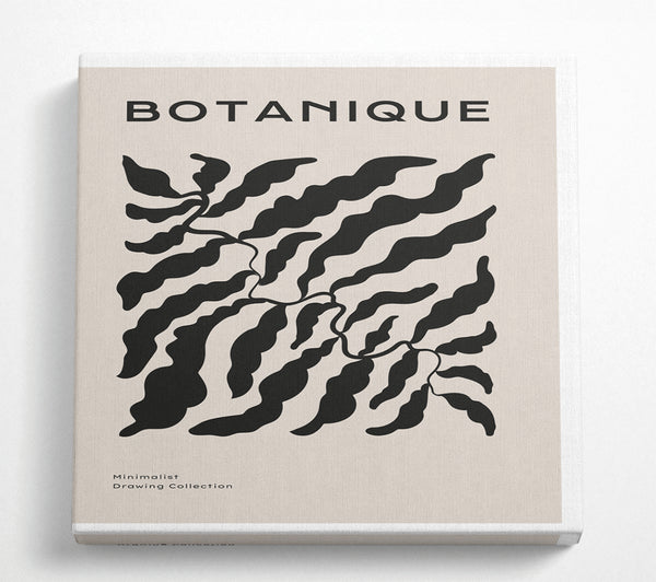 A Square Canvas Print Showing Botanique Bohemian Leaves Square Wall Art