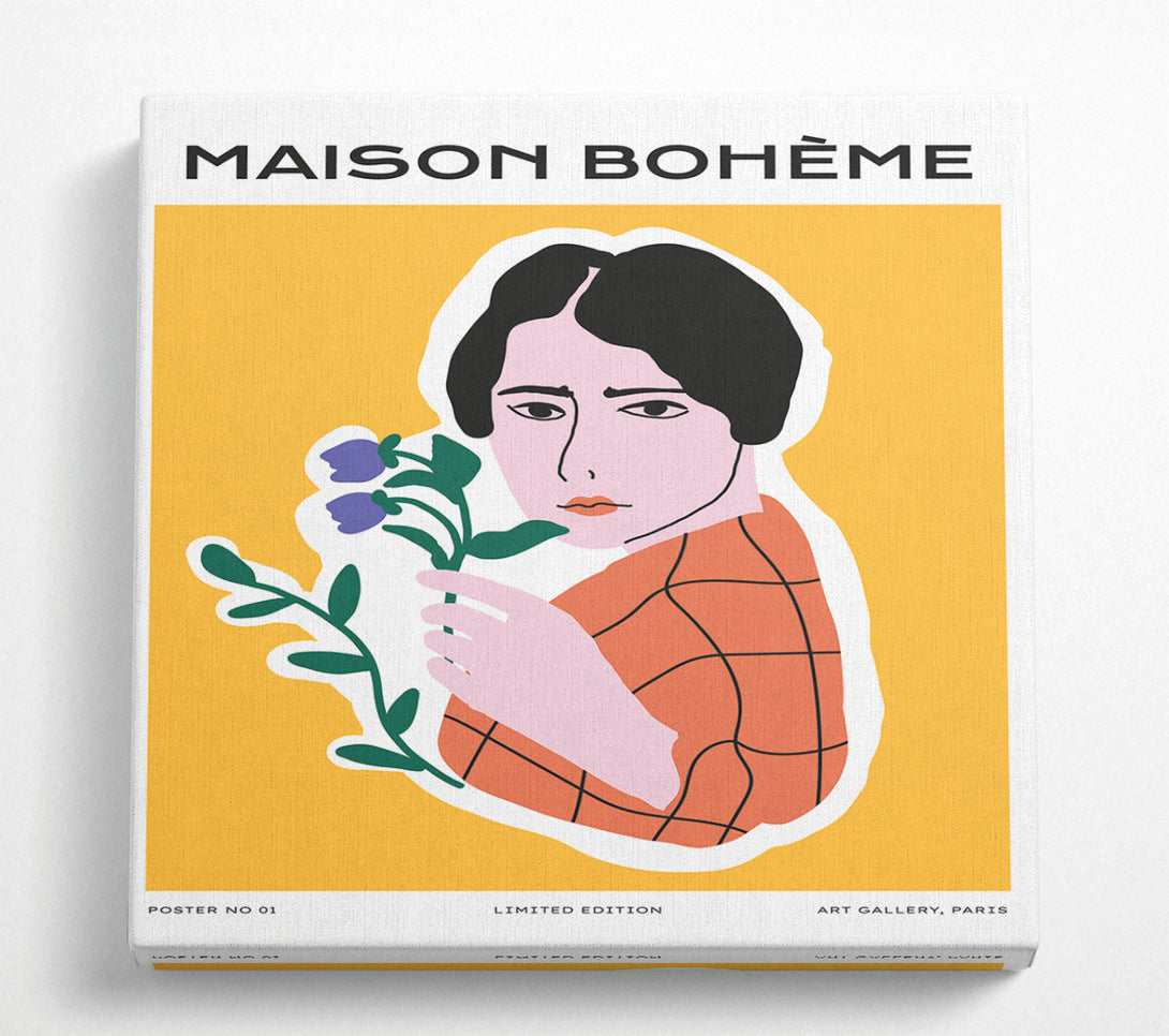 A Square Canvas Print Showing Maison Boheme Illustration Square Wall Art