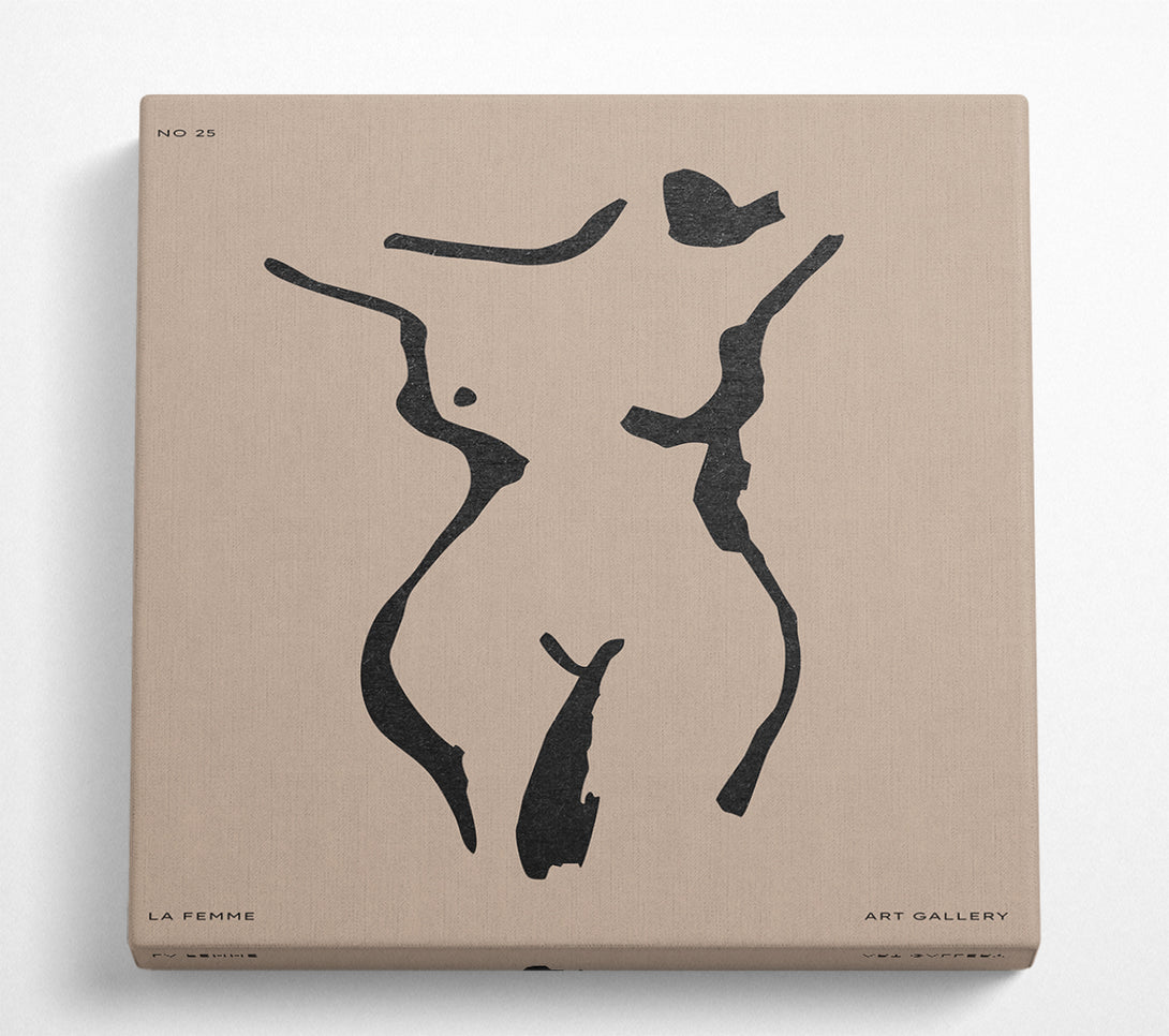 A Square Canvas Print Showing Natural Form Beige Square Wall Art