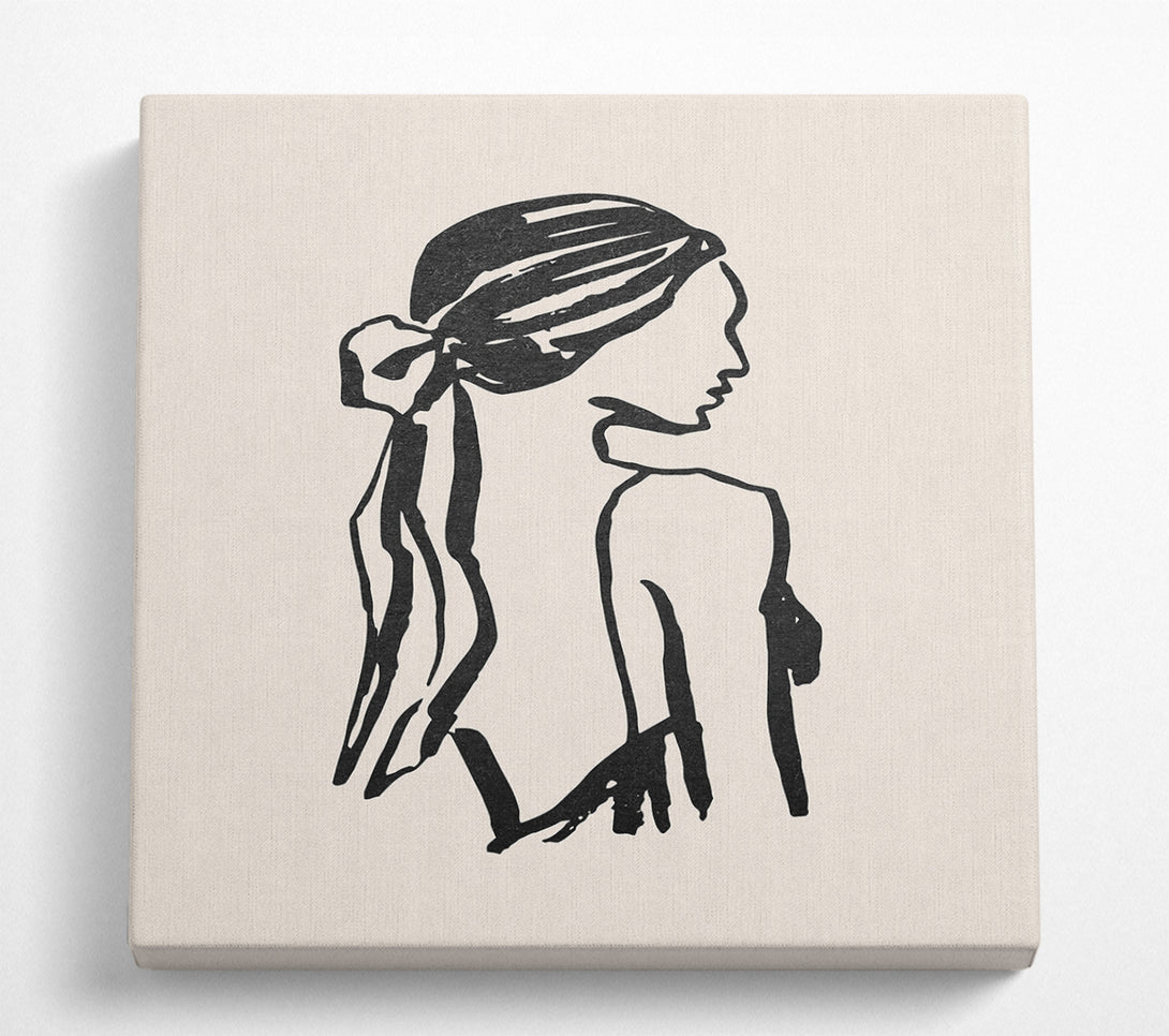 A Square Canvas Print Showing Woman Of Beauty Square Wall Art