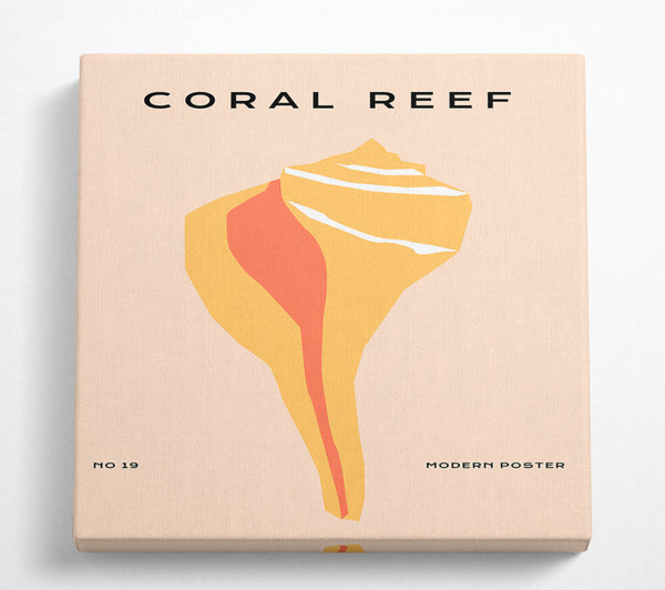 A Square Canvas Print Showing The Coral Reef Square Wall Art