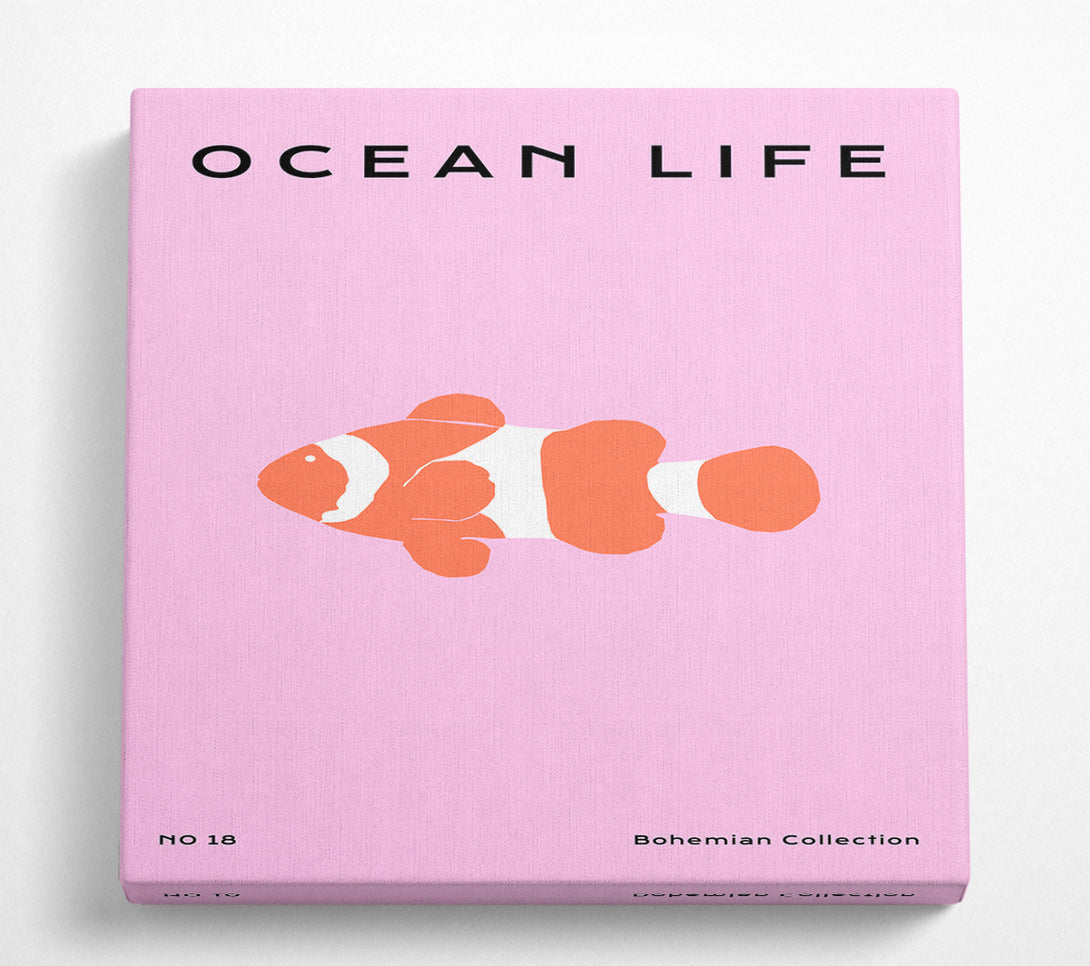 A Square Canvas Print Showing Clown Fish Square Wall Art