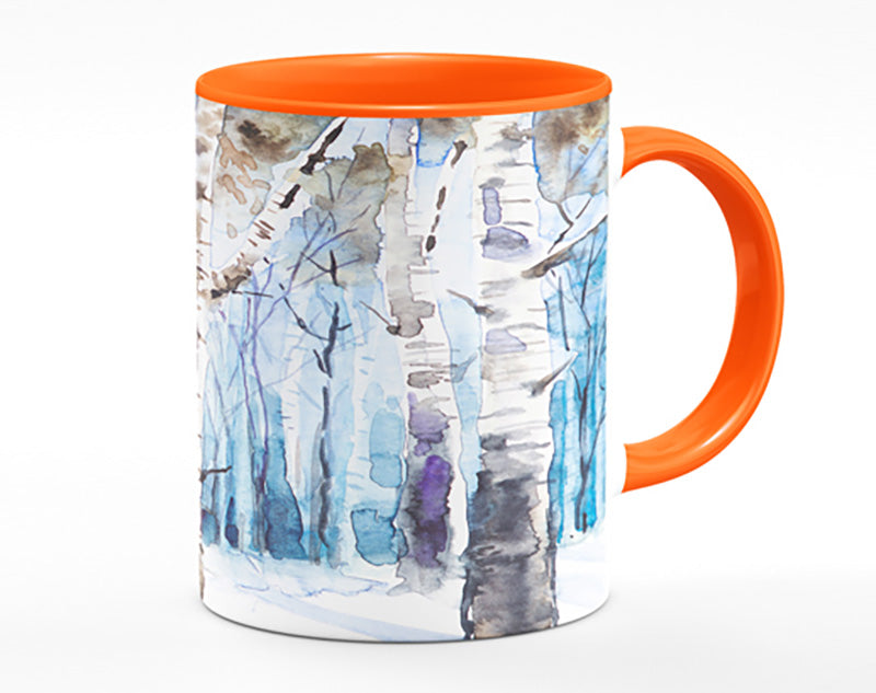 The Beautiful Birch Trees In The Snow Mug