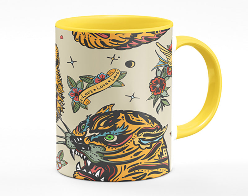 Tattoo Tiger Art Mug