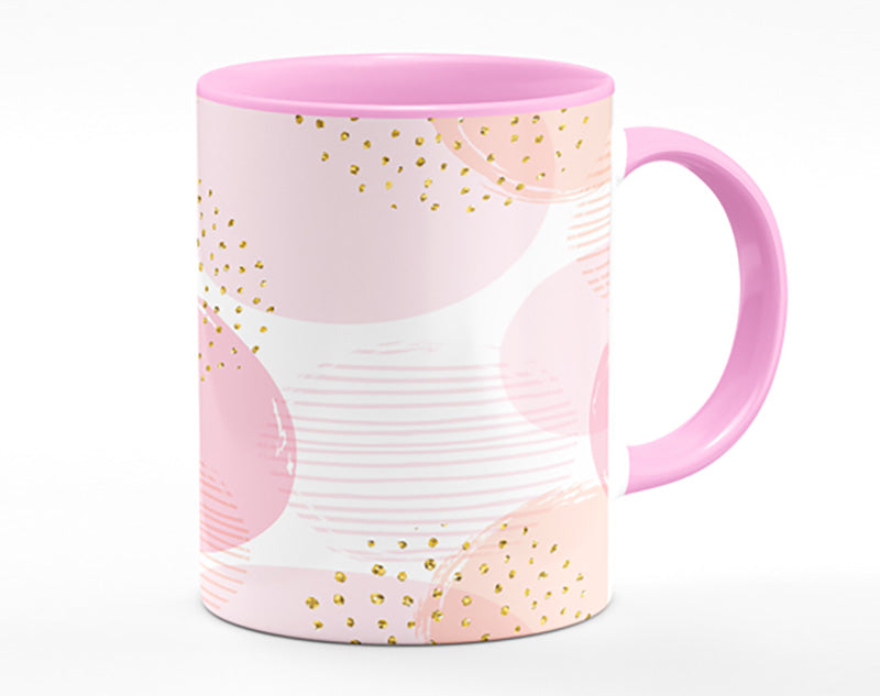 Peach Circles And Dots Mug