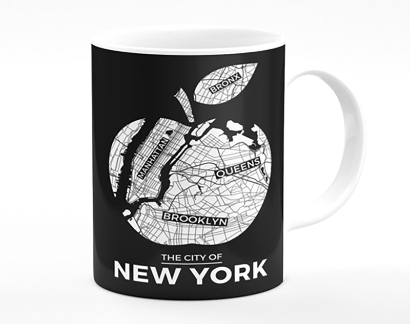 Retro map Of The City 10 Mug