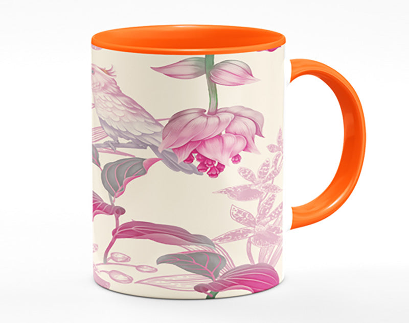 The Parrot Is Of Floral Pattern Mug