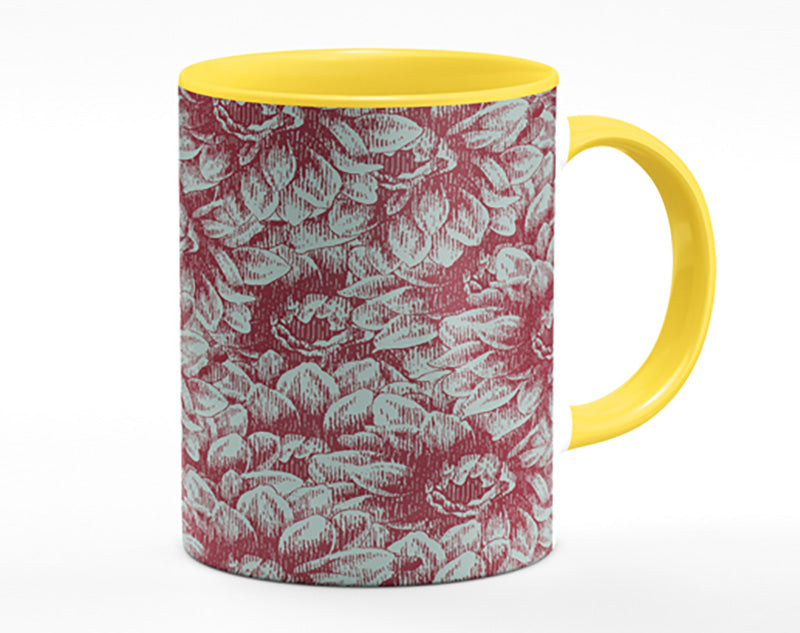 The Deep Brown Flower Mug