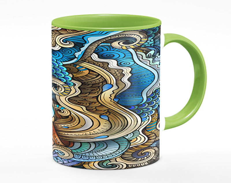 Ripples And Swirly Dots Mug