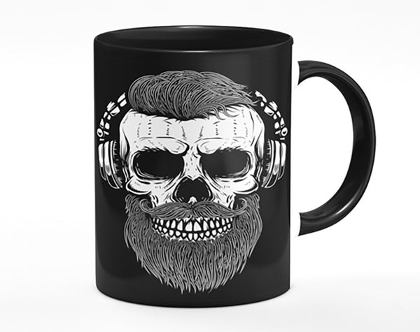 Dj Headphones Skull Beard Mug