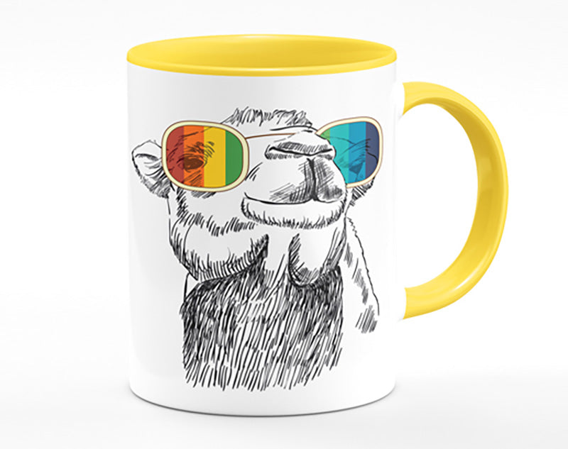 Colourful Glasses Camel Mug