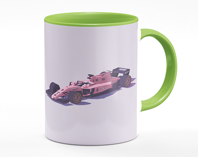 Pink F1 Car Mug